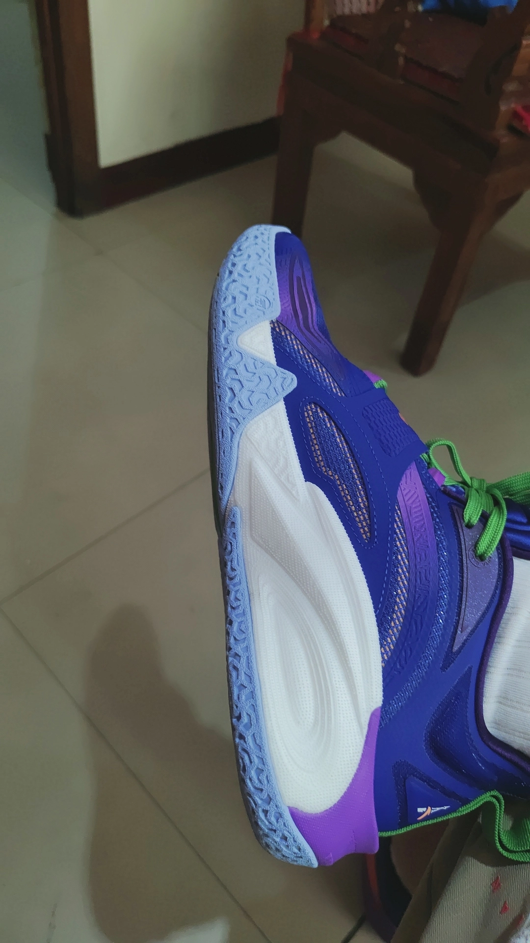 custom review-Anta KAI 1 Амортизация Износостойкие Низкие Баскетбольные Кроссовки Мужские Белые Синие и Оранжевые