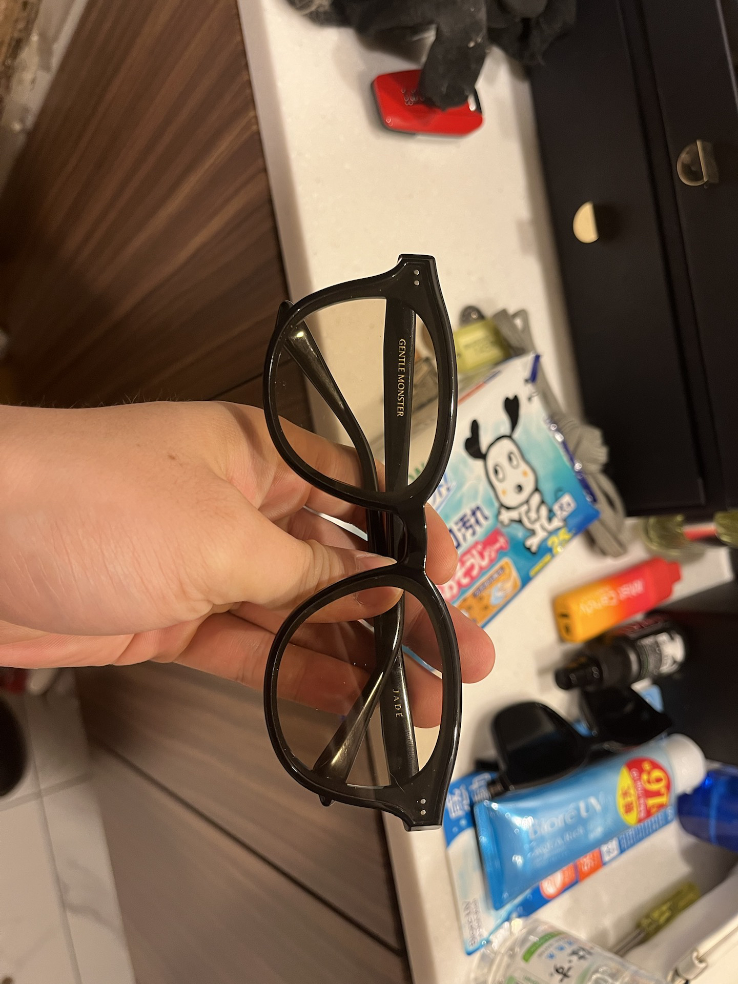 custom review-GENTLE MONSTER Пластиковая оправа нерегулярная форма солнцезащитные очки унисекс черный