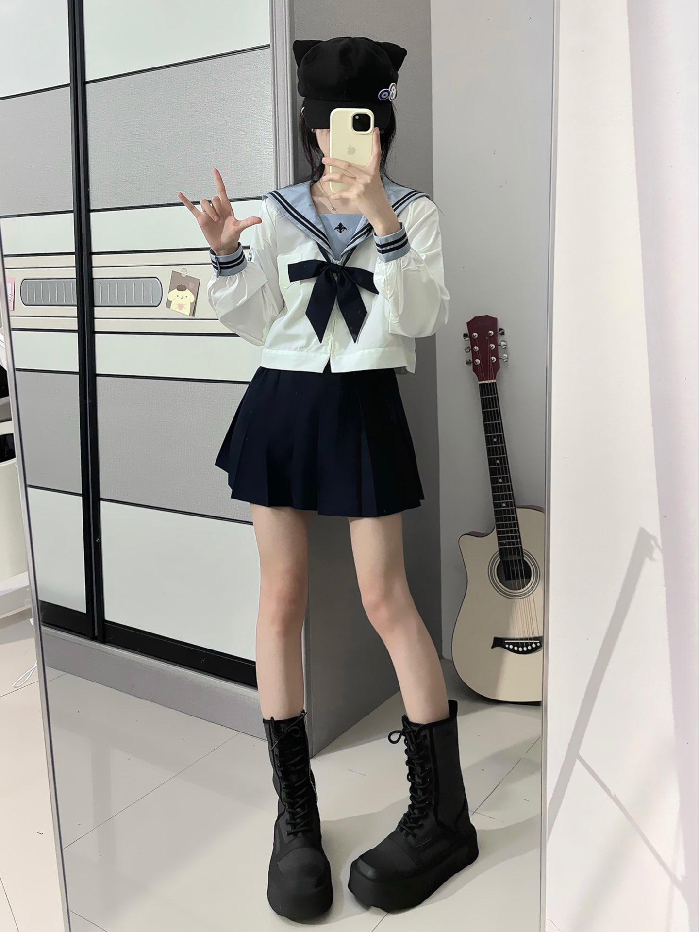 jk穿搭|水手服搭马丁靴好cool!