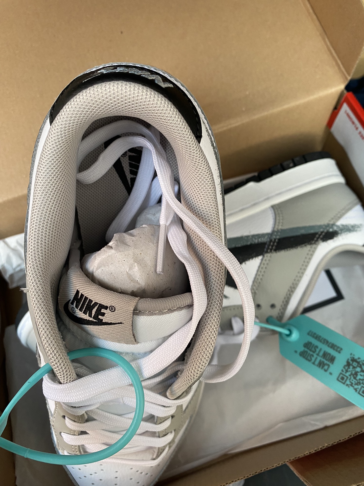 custom review-Nike Dunk Low Топ Скейтборд Кроссовки Мужские Белые