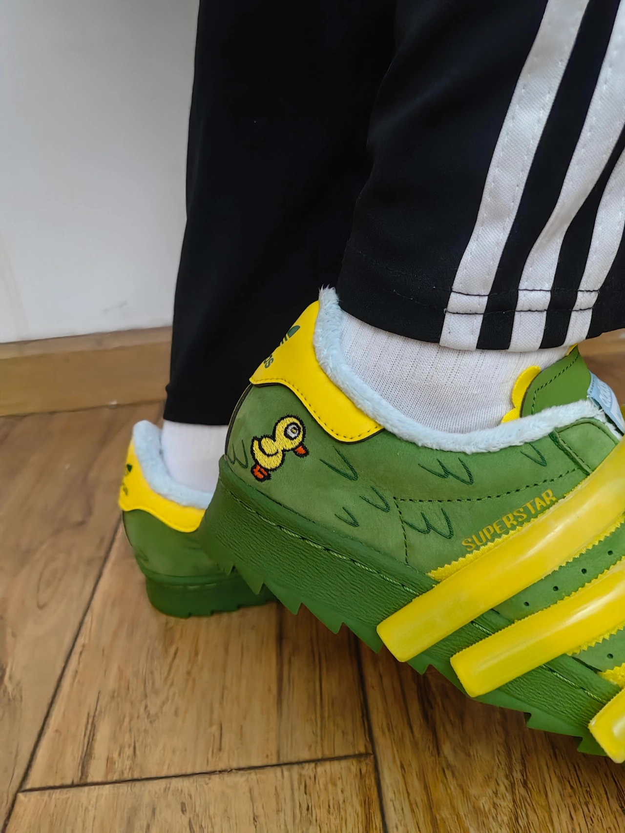 custom review-Melting Sadness x Adidas Originals Superstar 80s Kuka Low Top Скейтборд Кроссовки Unisex Зеленый Желтый