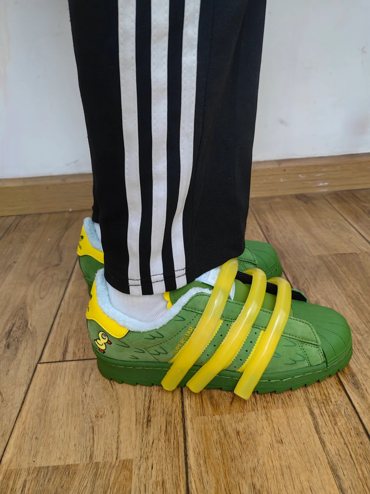 custom review-Melting Sadness x Adidas Originals Superstar 80s Kuka Low Top Скейтборд Кроссовки Unisex Зеленый Желтый