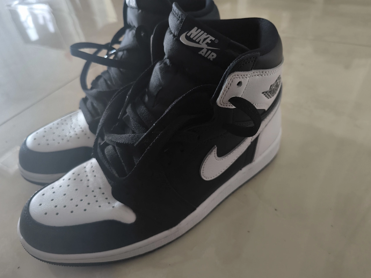 custom review-Jordan Air Jordan 1 High OG 'Черный белый' Высокий топ Винтажные баскетбольные кроссовки Мужской Белый черный