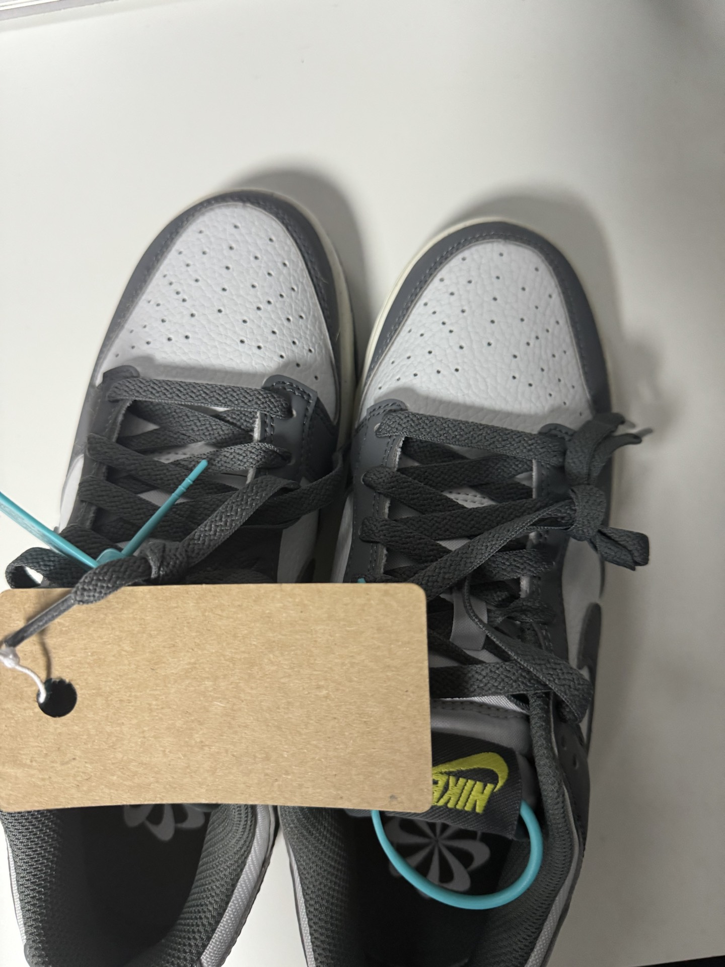 custom review-Nike Dunk Low Next Nature Амортизация Устойчивый к истиранию Дышащий Низкий Топ Скейтбординг Мужской Белый Серый