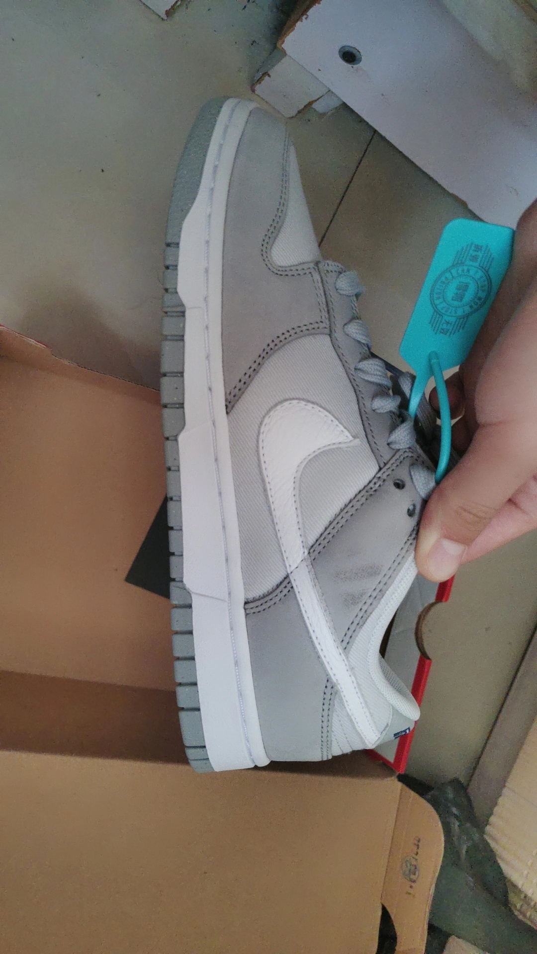 custom review-Nike Dunk Low Топ Скейтборд Кроссовки Женские Серый Белый