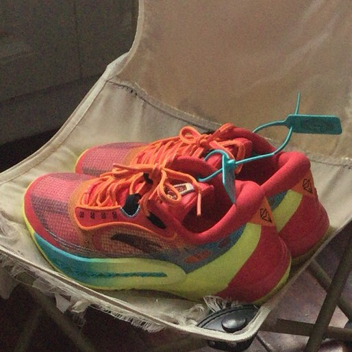 custom review-ANTA Амортизирующие кроссовки Slip-resistant с низким верхом для баскетбола Мужские Красный Желтый