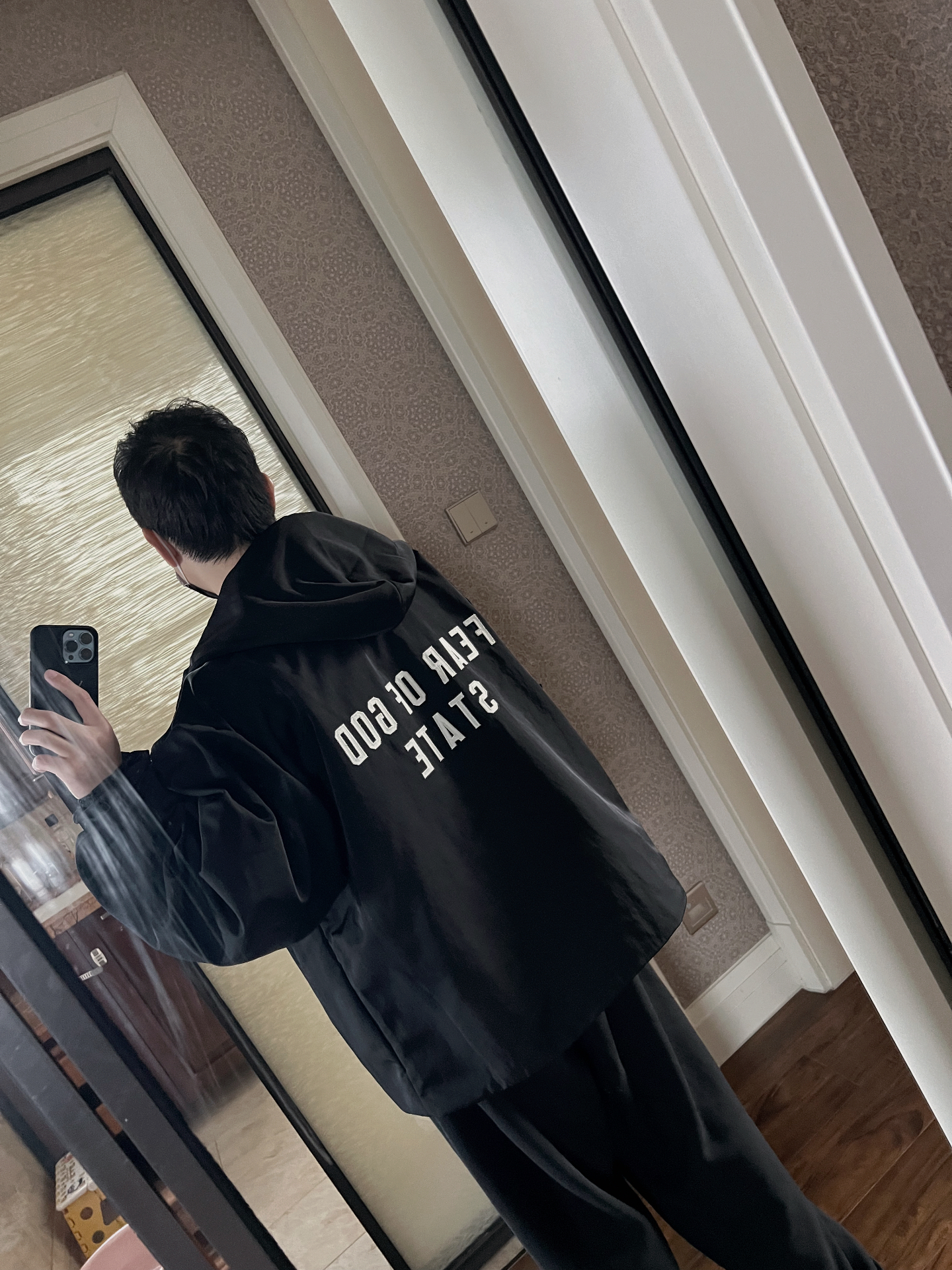 custom review-Fear Of God Essentials Fall24 BACK TO SCHOOL Series Метеоритный Черный Черный Мужские Куртки