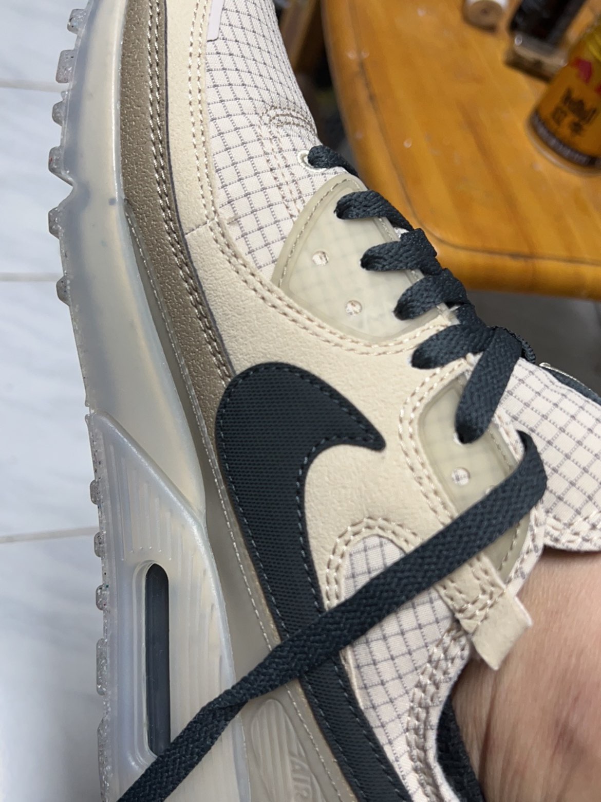 custom review-Nike Air Max 90 Low Топ Air Cushion Повседневные Беговые кроссовки Унисекс Хаки Переработанный материал