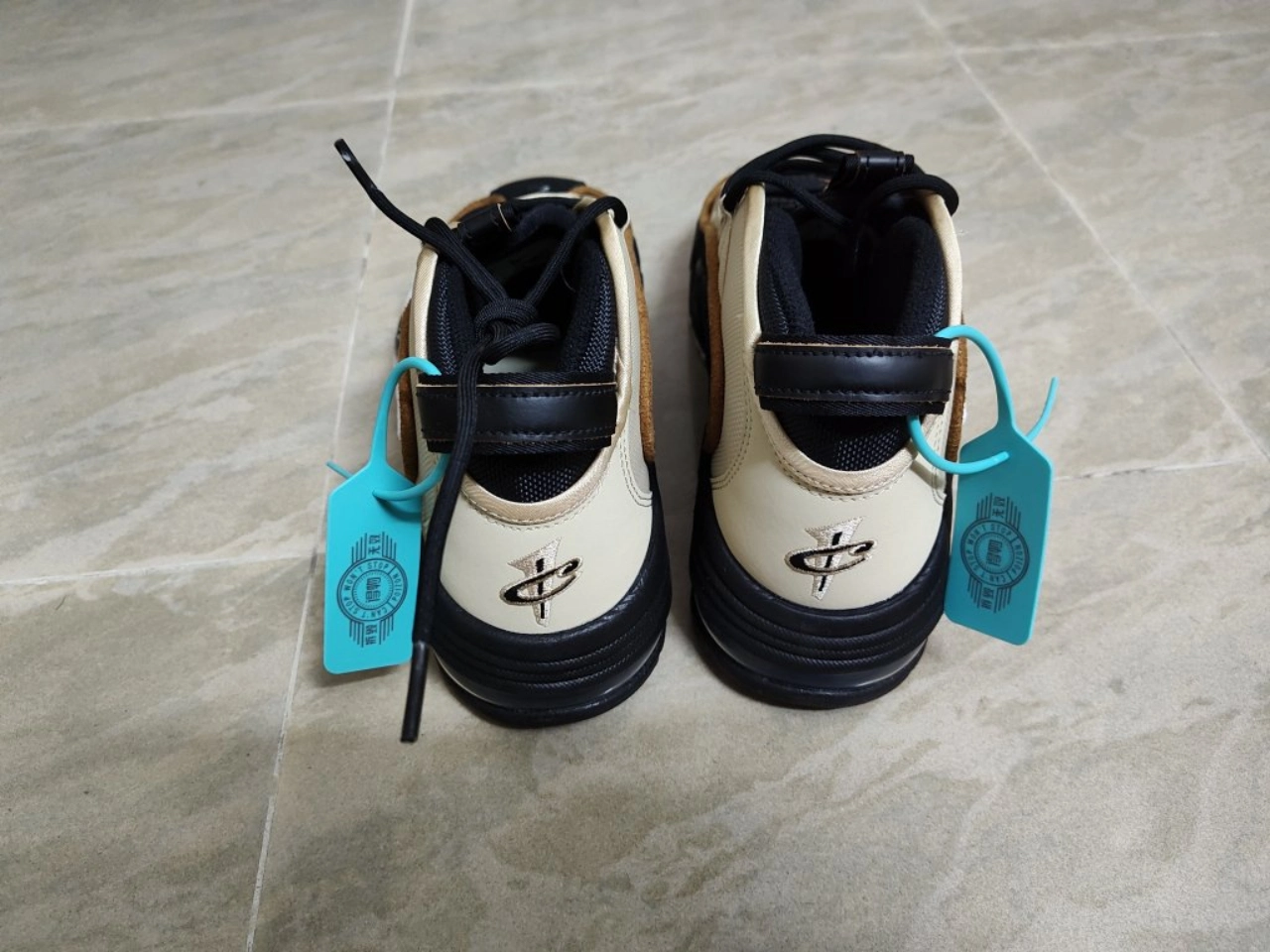 custom review-Nike Air Max Penny MID Топ Винтажные баскетбольные кроссовки Мужской Черный Коричневый