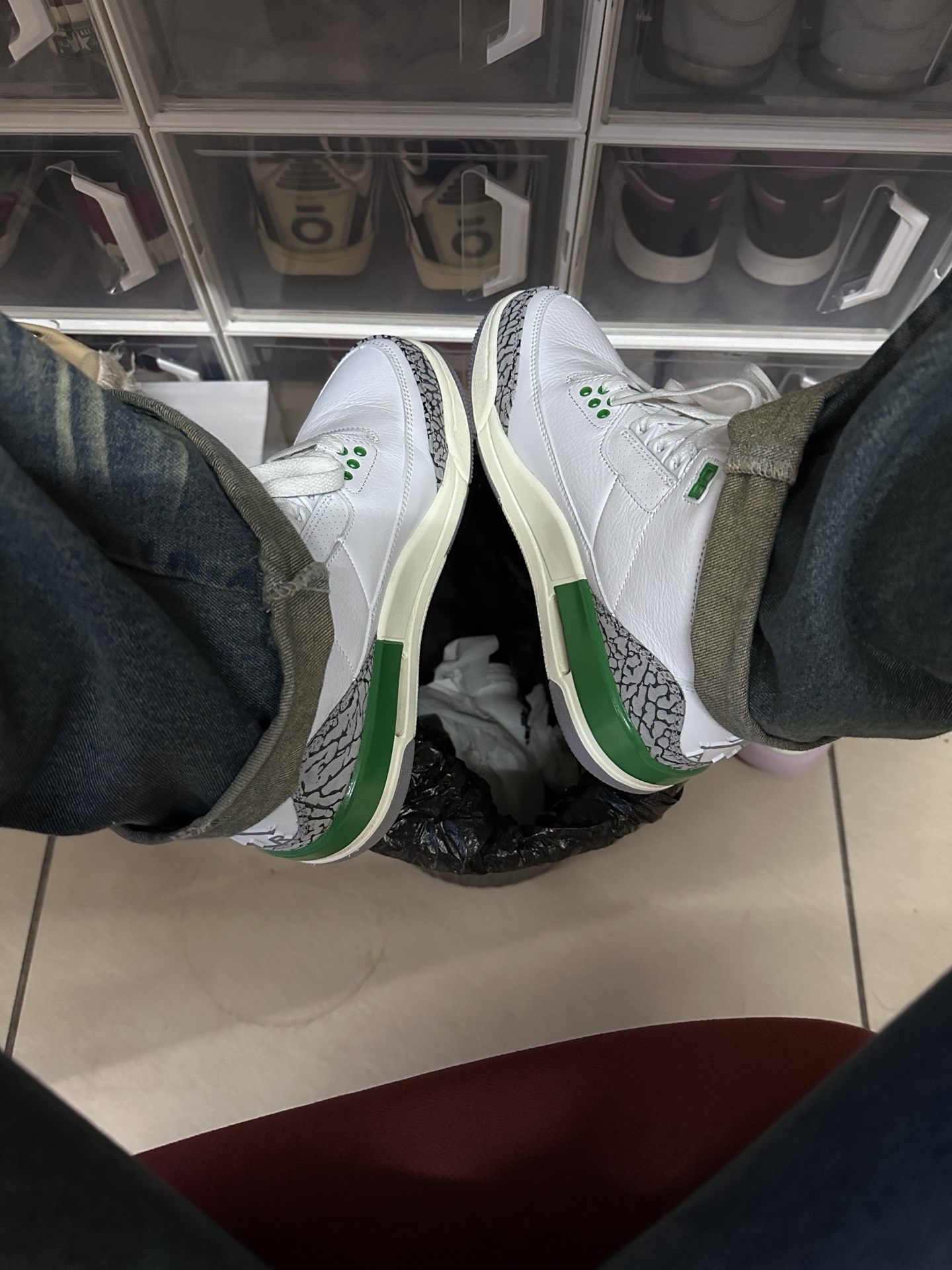 custom review-JORDAN 3 Retro Lucky Green Women's