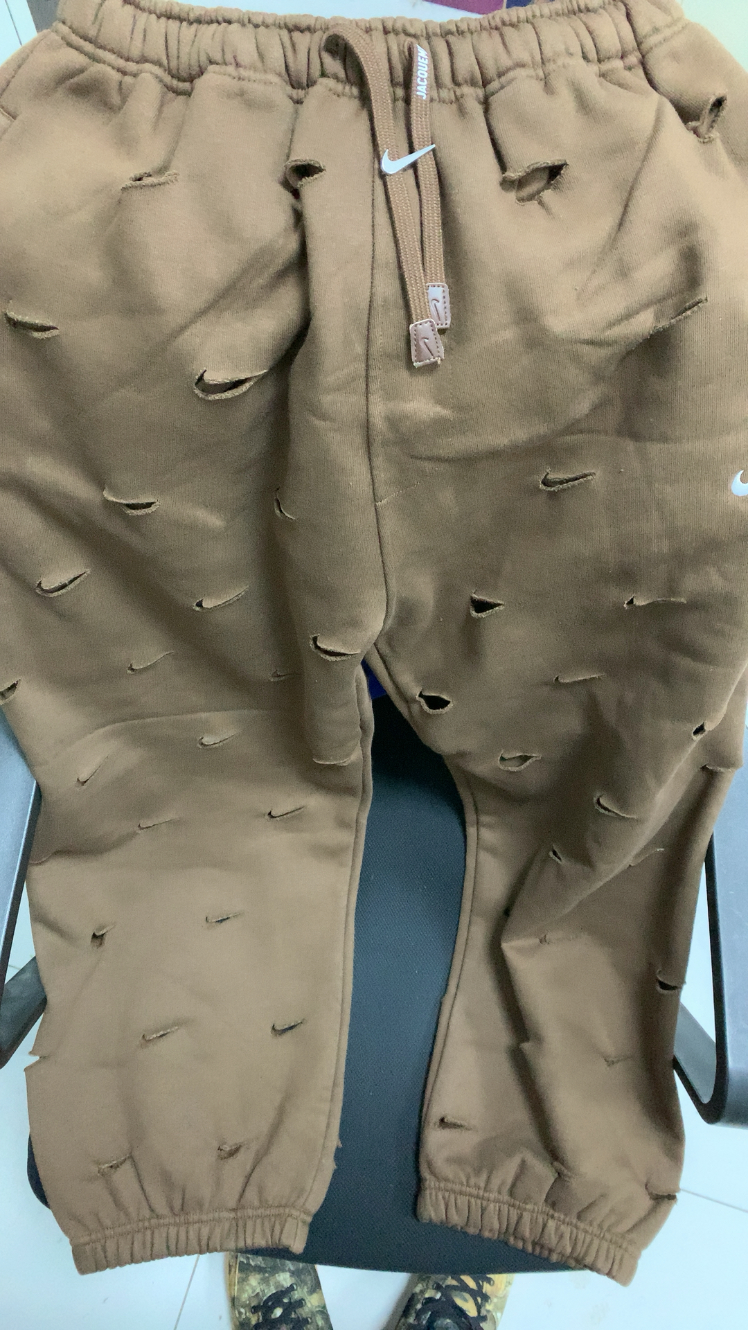 custom review-Nike x Jacquemus Swoosh SS24 Вязаные тренировочные брюки азиатская версия унисекс какао