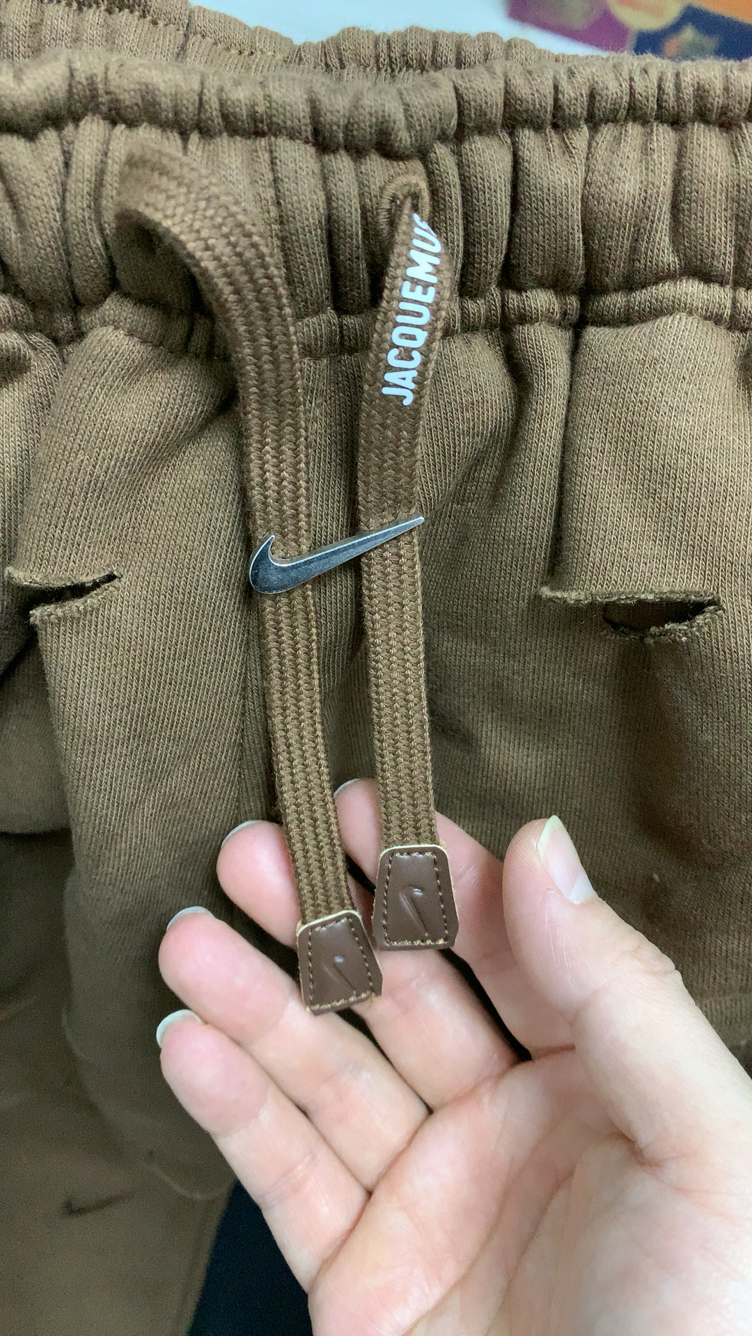 custom review-Nike x Jacquemus Swoosh SS24 Вязаные тренировочные брюки азиатская версия унисекс какао