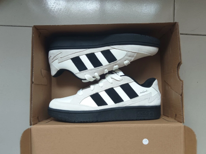 custom review-Adidas WCARD ADV Slip-resistant Скейтборд Кроссовки Унисекс Белый Серый Черный