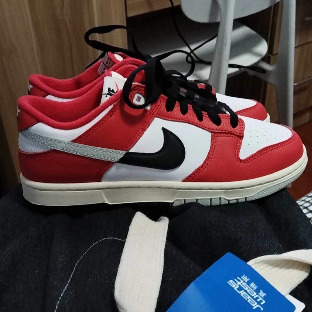 custom review-Nike Dunk Low Топ Скейтборд Кроссовки Мужские Красные Белые