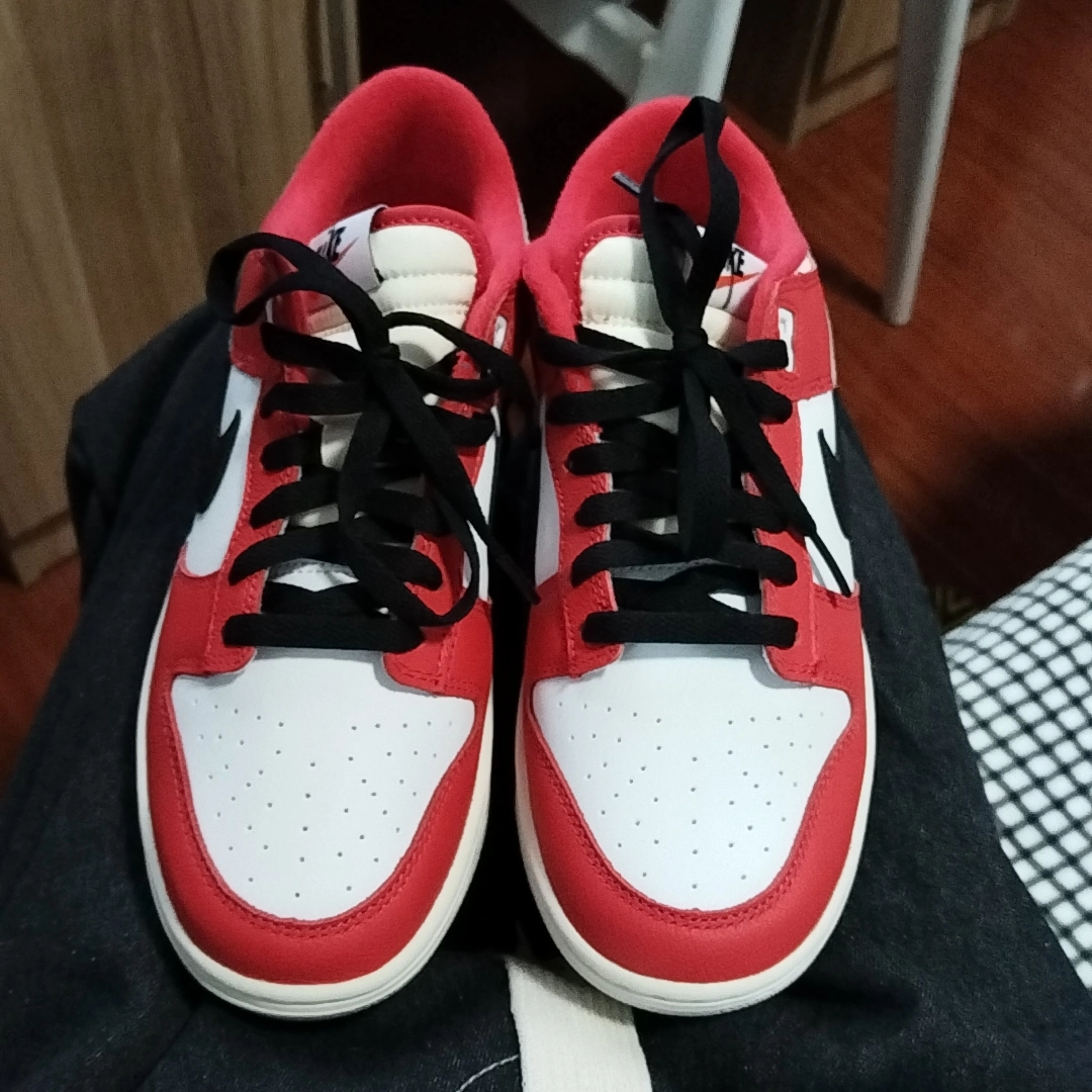 custom review-Nike Dunk Low Топ Скейтборд Кроссовки Мужские Красные Белые