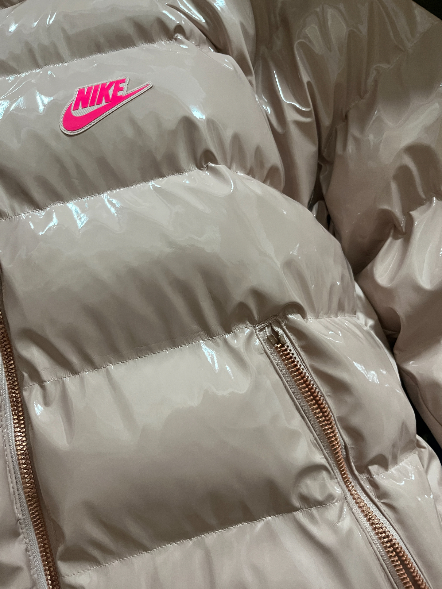 custom review-nike Sports Life Collection Пуховая куртка Женская Розовая