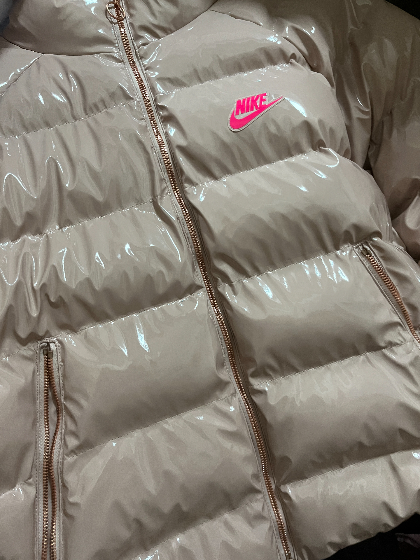 custom review-nike Sports Life Collection Пуховая куртка Женская Розовая