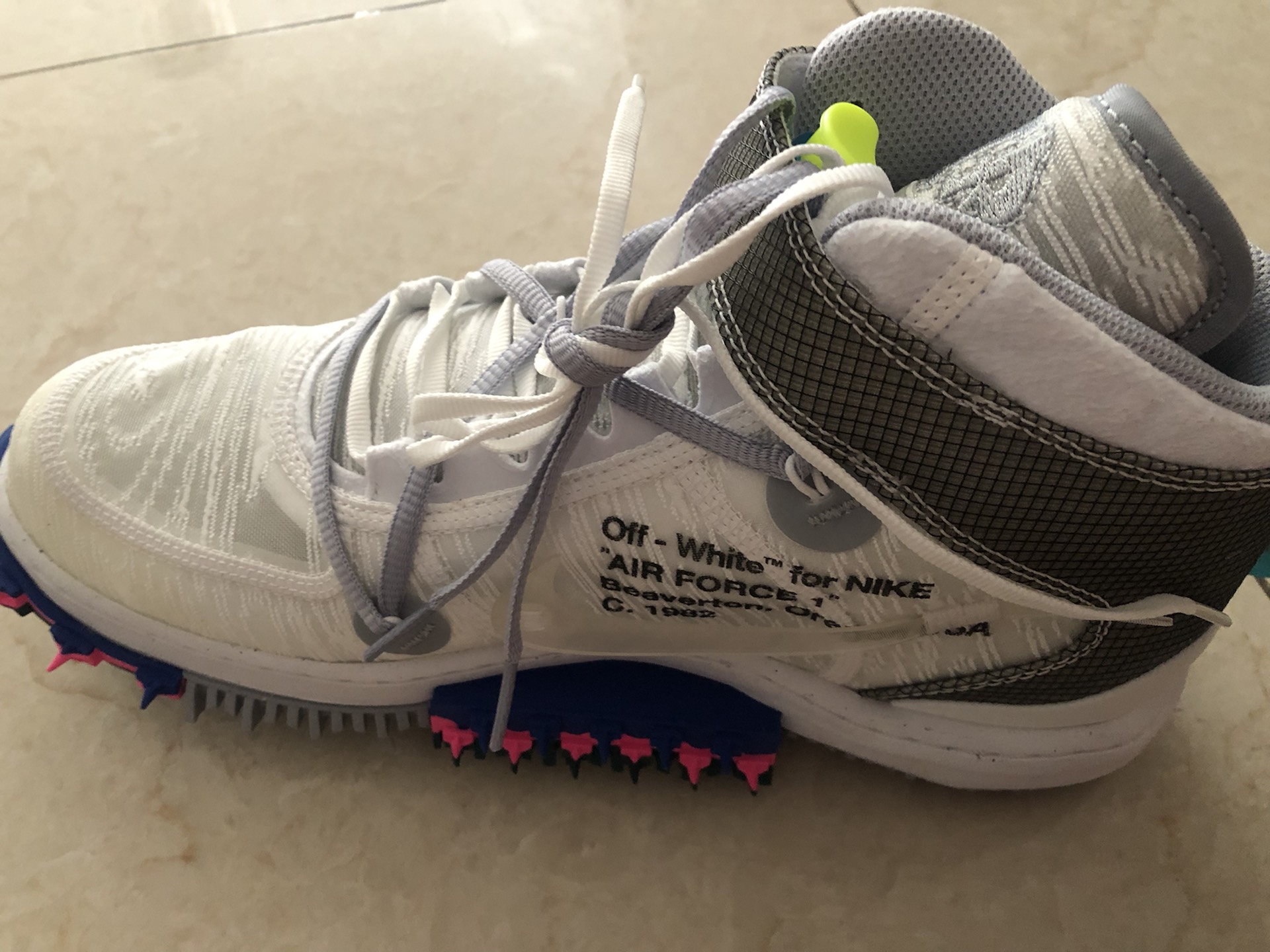 custom review-Off Белый x Nike Air FORCE 1 SP MID Топ Скейтборд Кроссовки Унисекс Белый