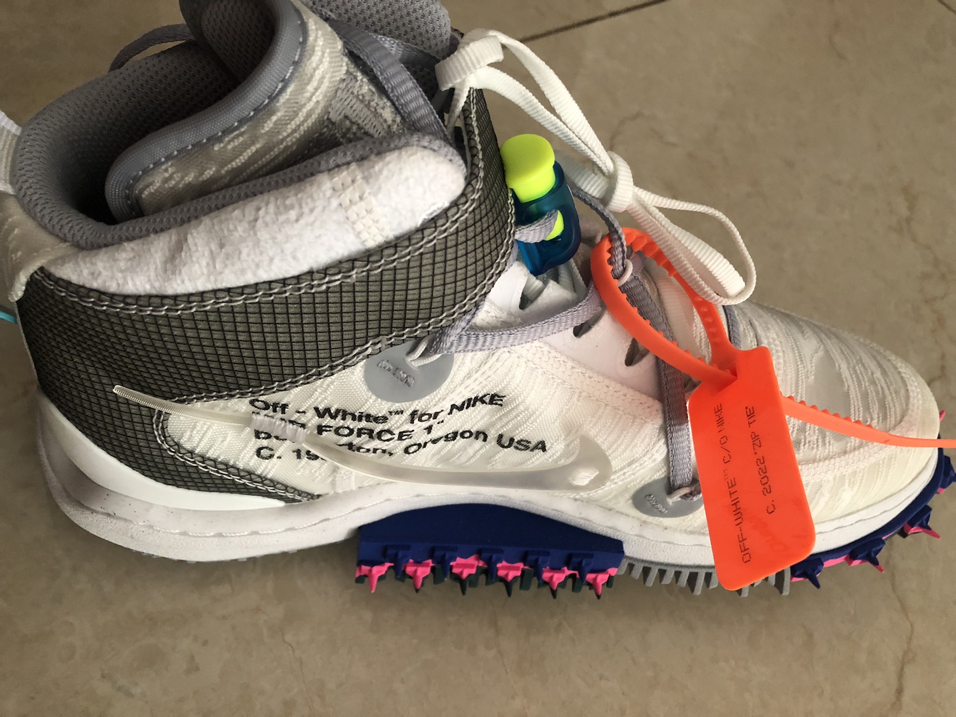 custom review-Off Белый x Nike Air FORCE 1 SP MID Топ Скейтборд Кроссовки Унисекс Белый