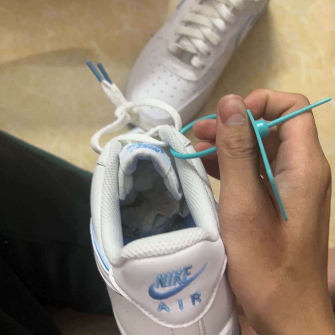 custom review-Nike Air FORCE 1 Low Топ Скейтборд Кроссовки Мужские Университетский Синий