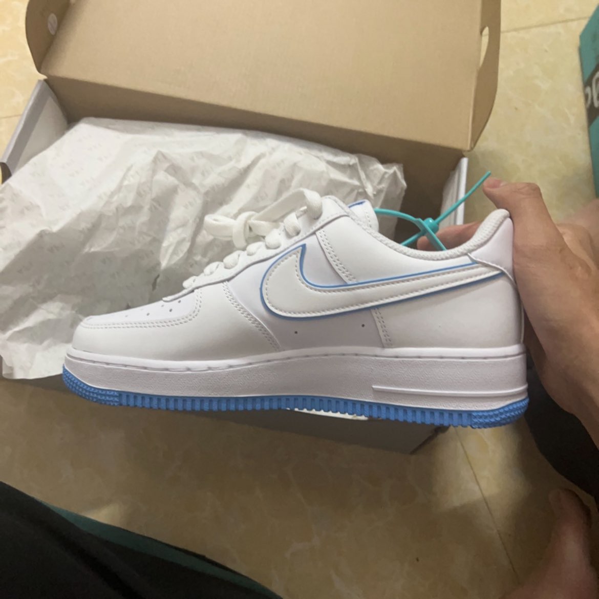 custom review-Nike Air FORCE 1 Low Топ Скейтборд Кроссовки Мужские Университетский Синий