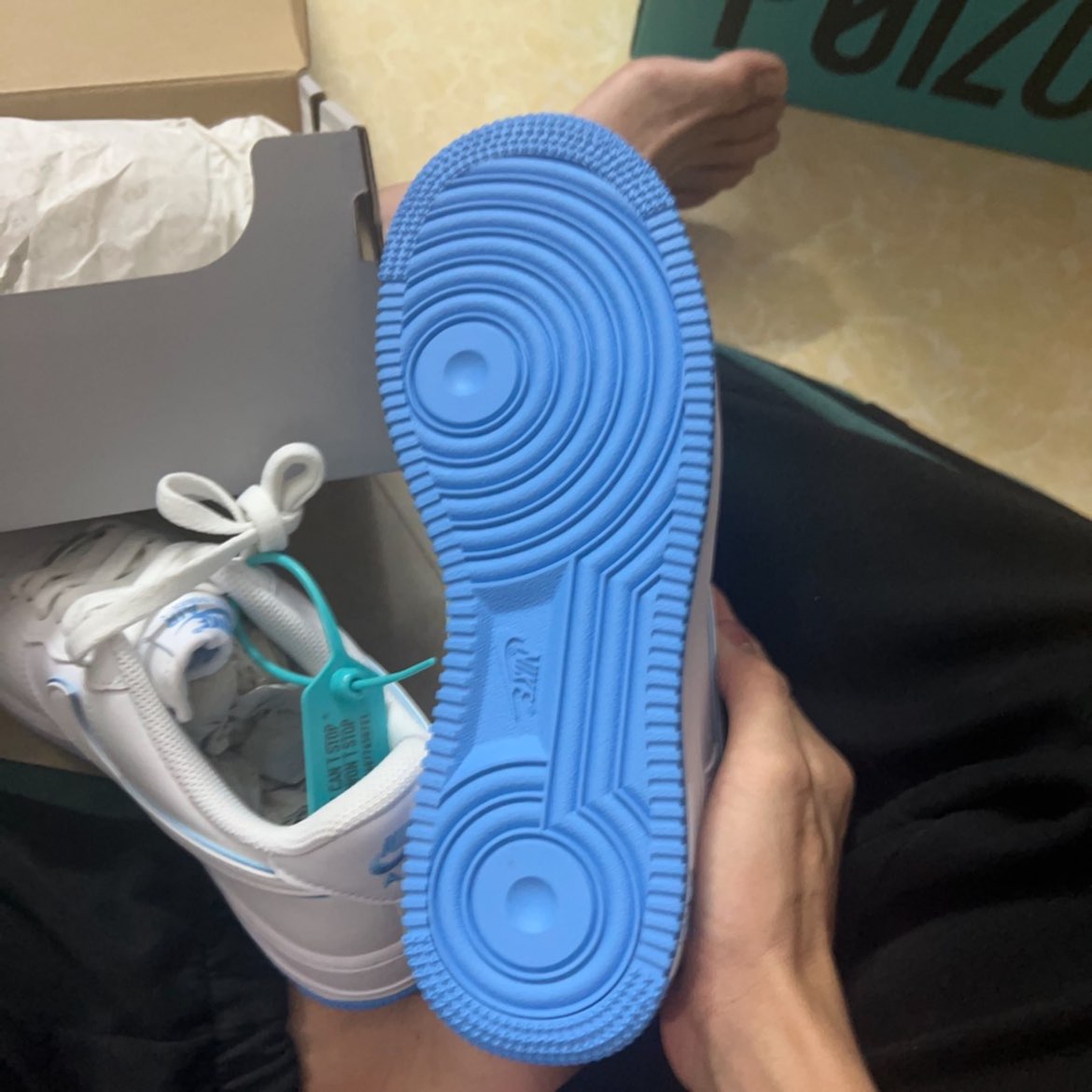 custom review-Nike Air FORCE 1 Low Топ Скейтборд Кроссовки Мужские Университетский Синий