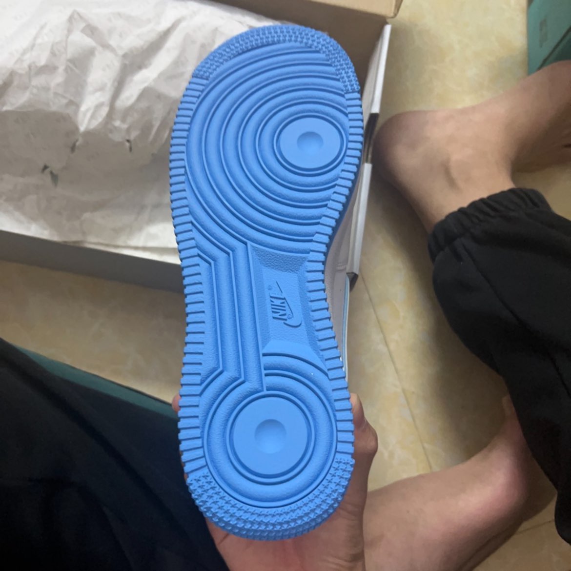 custom review-Nike Air FORCE 1 Low Топ Скейтборд Кроссовки Мужские Университетский Синий