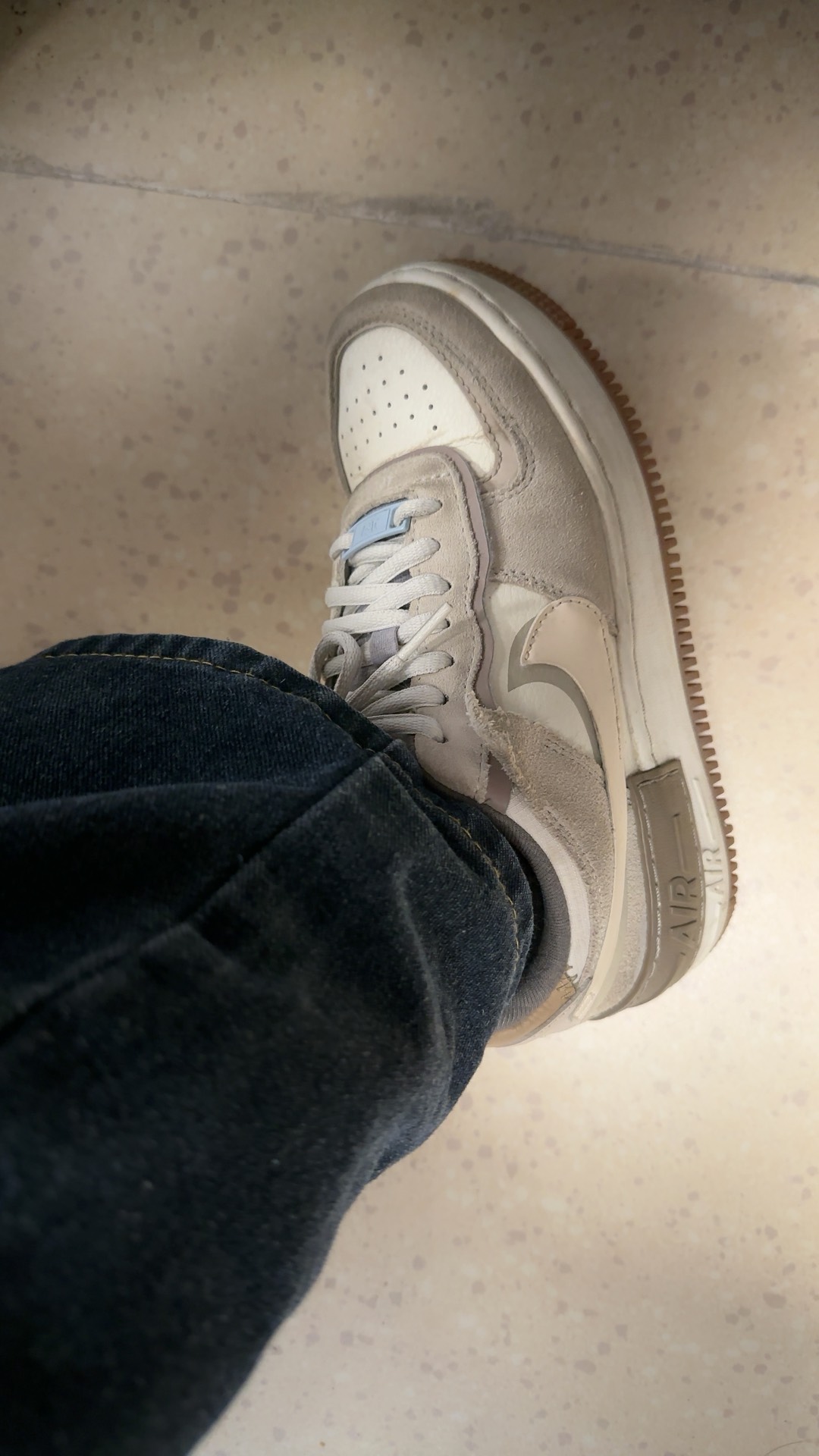 custom review-Nike Air Force 1 Shadow Low Топ Скейтборд Кроссовки Женские Белые Серые Фиолетовые