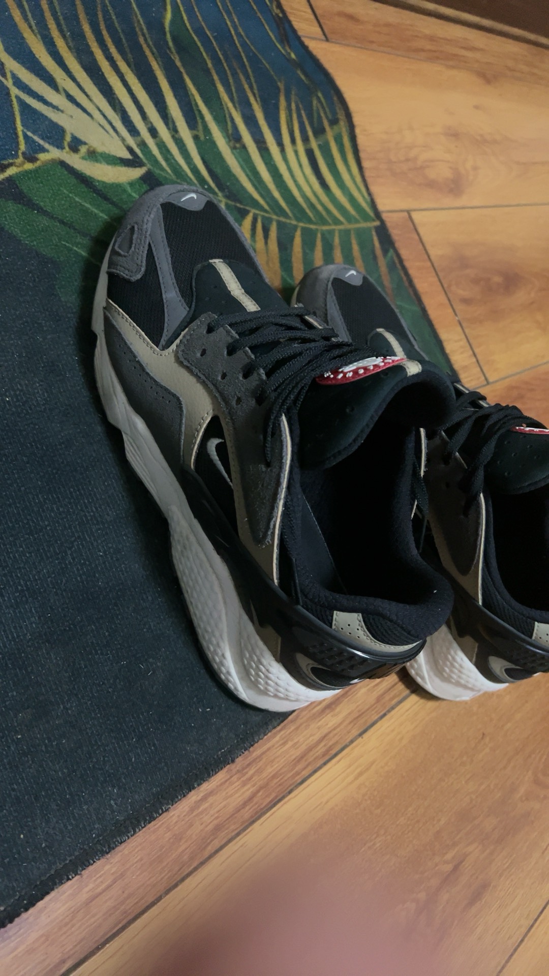 custom review-Nike Air Huarache Run Устойчивый к истиранию Низкий Топ Повседневные Беговые кроссовки Унисекс Черный Белый Серый Коричневый