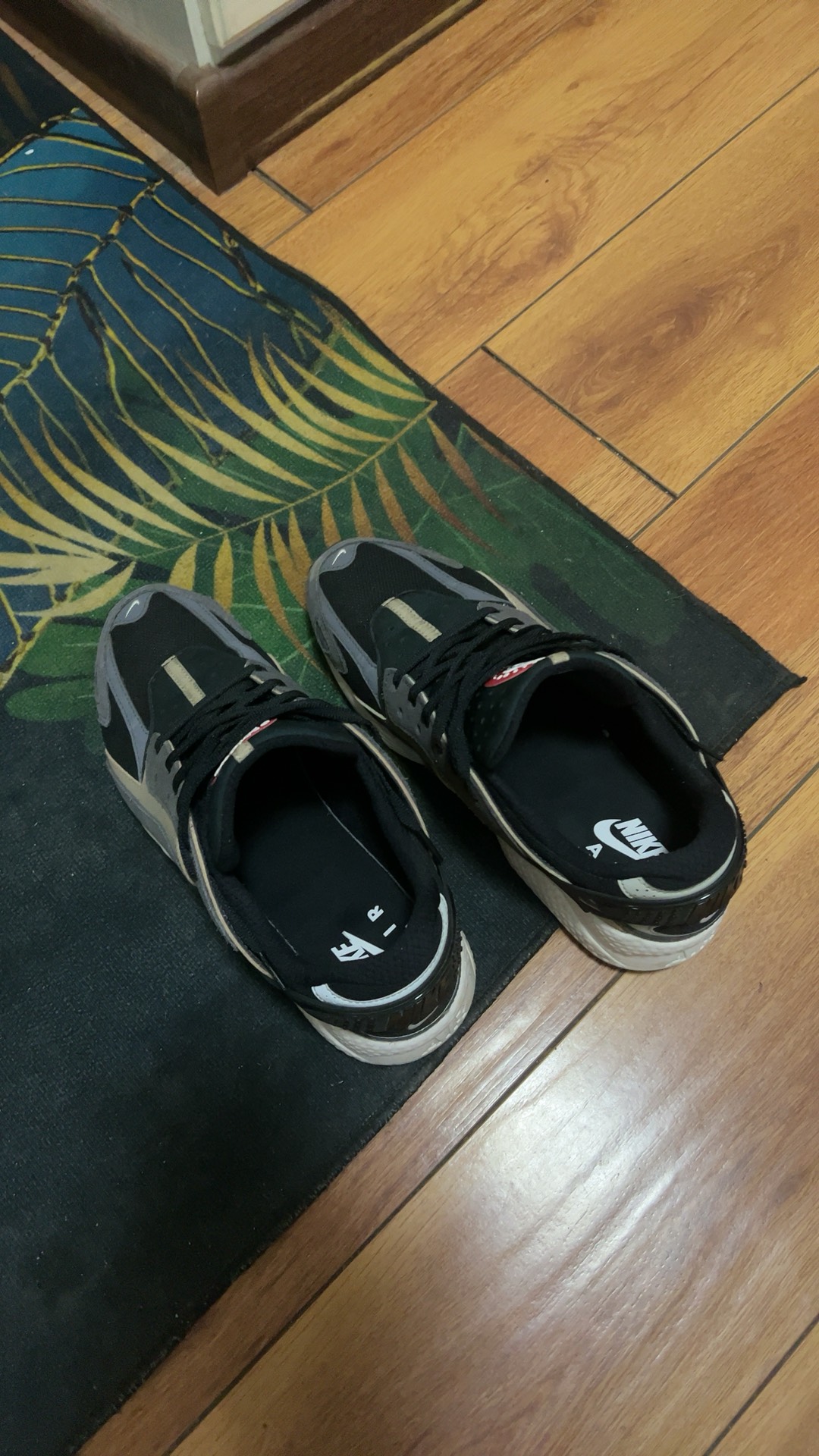 custom review-Nike Air Huarache Run Устойчивый к истиранию Низкий Топ Повседневные Беговые кроссовки Унисекс Черный Белый Серый Коричневый