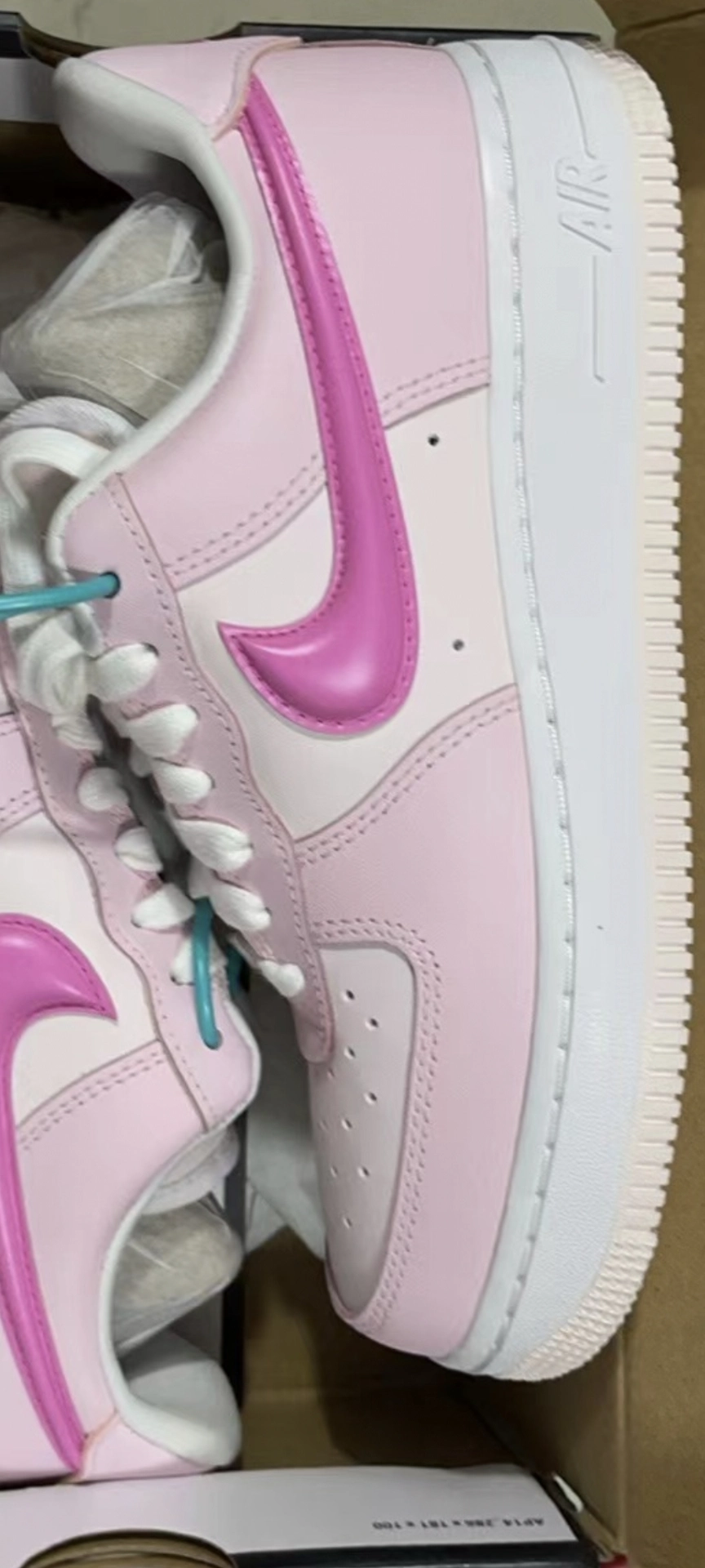 custom review-Nike Air FORCE 1 Low Топ Скейтборд Кроссовки Женские Белые Розовые