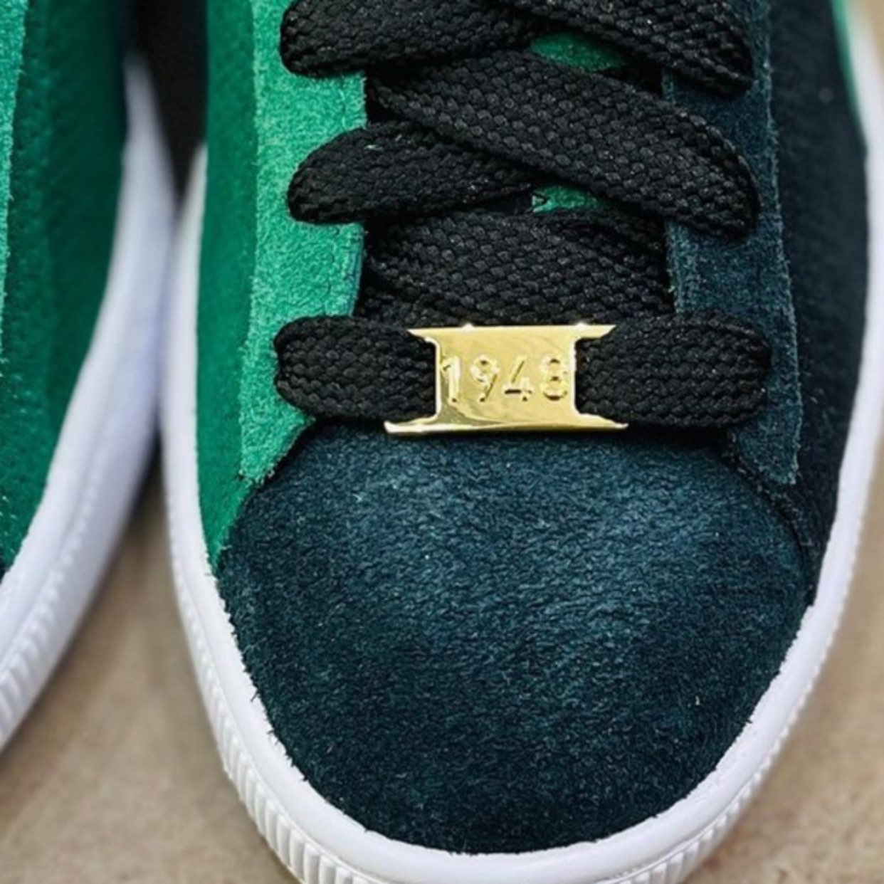 custom review-PUMA Suede ARCHIVE REMASTERED Устойчивые к истиранию Низкие Кроссовки для скейтбординга Унисекс Черный Зеленый