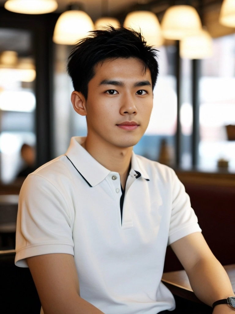 阳光帅气大男孩