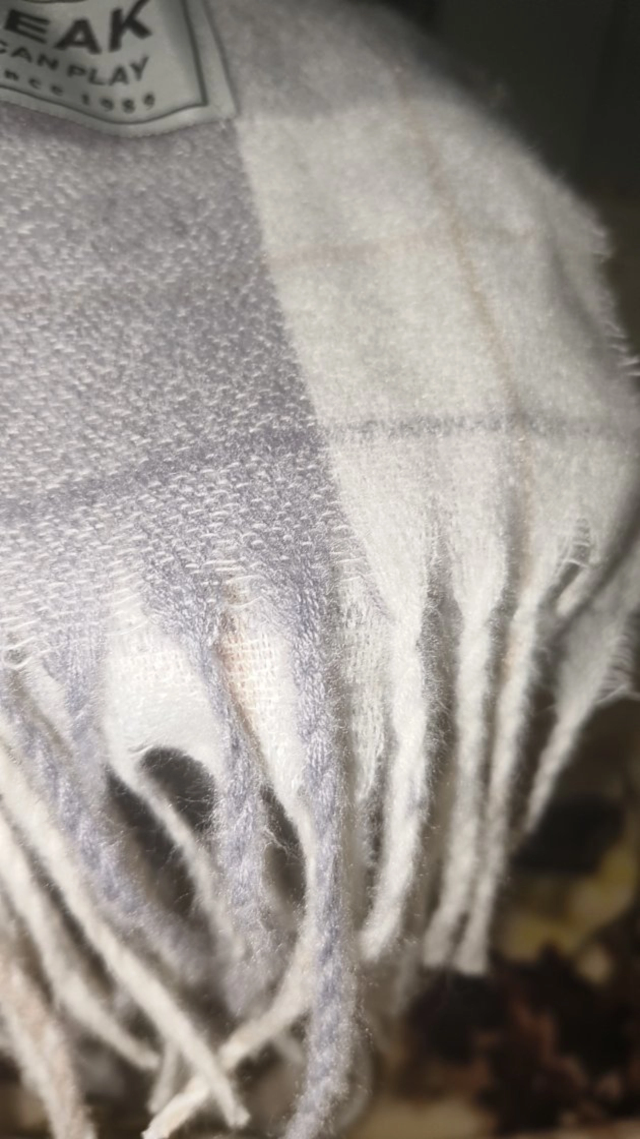 custom review-PEAK RIGHT серия Искусственный кашемир Вязаные шарфы Унисекс Экрю Черный