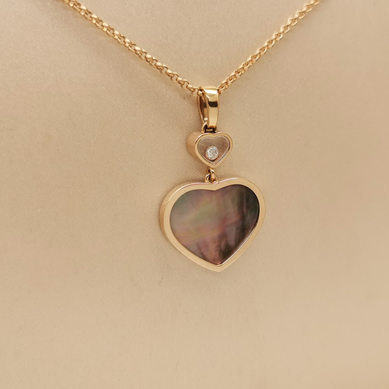 ard萧邦 happy hearts 系列 心形宝石吊坠 项链