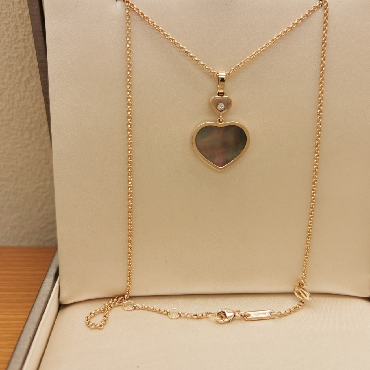 ard萧邦 happy hearts 系列 心形宝石吊坠 项链