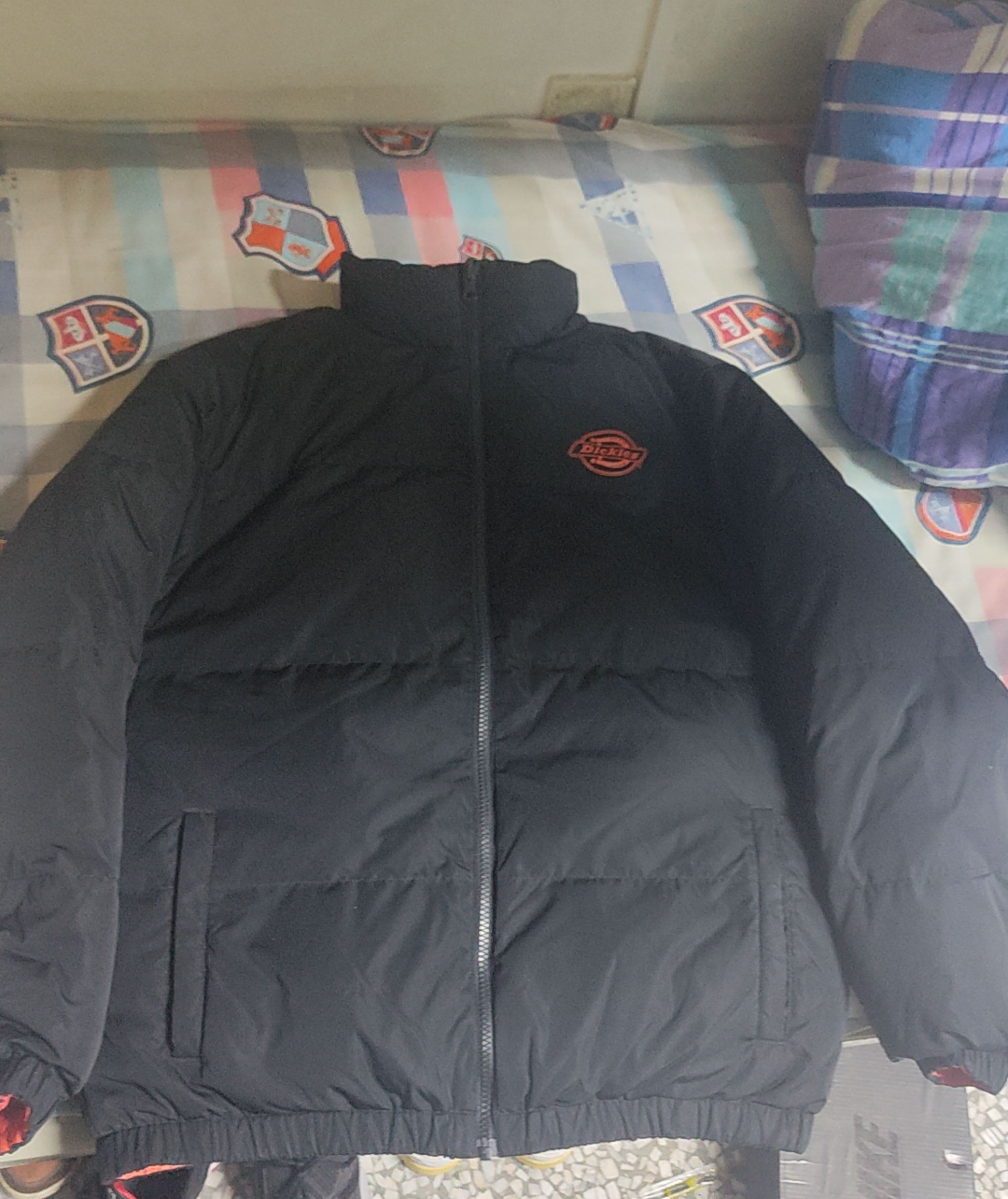 m码 dickies 两面穿logo印花休闲夹克羽绒服 男款 双面都可以穿的羽绒