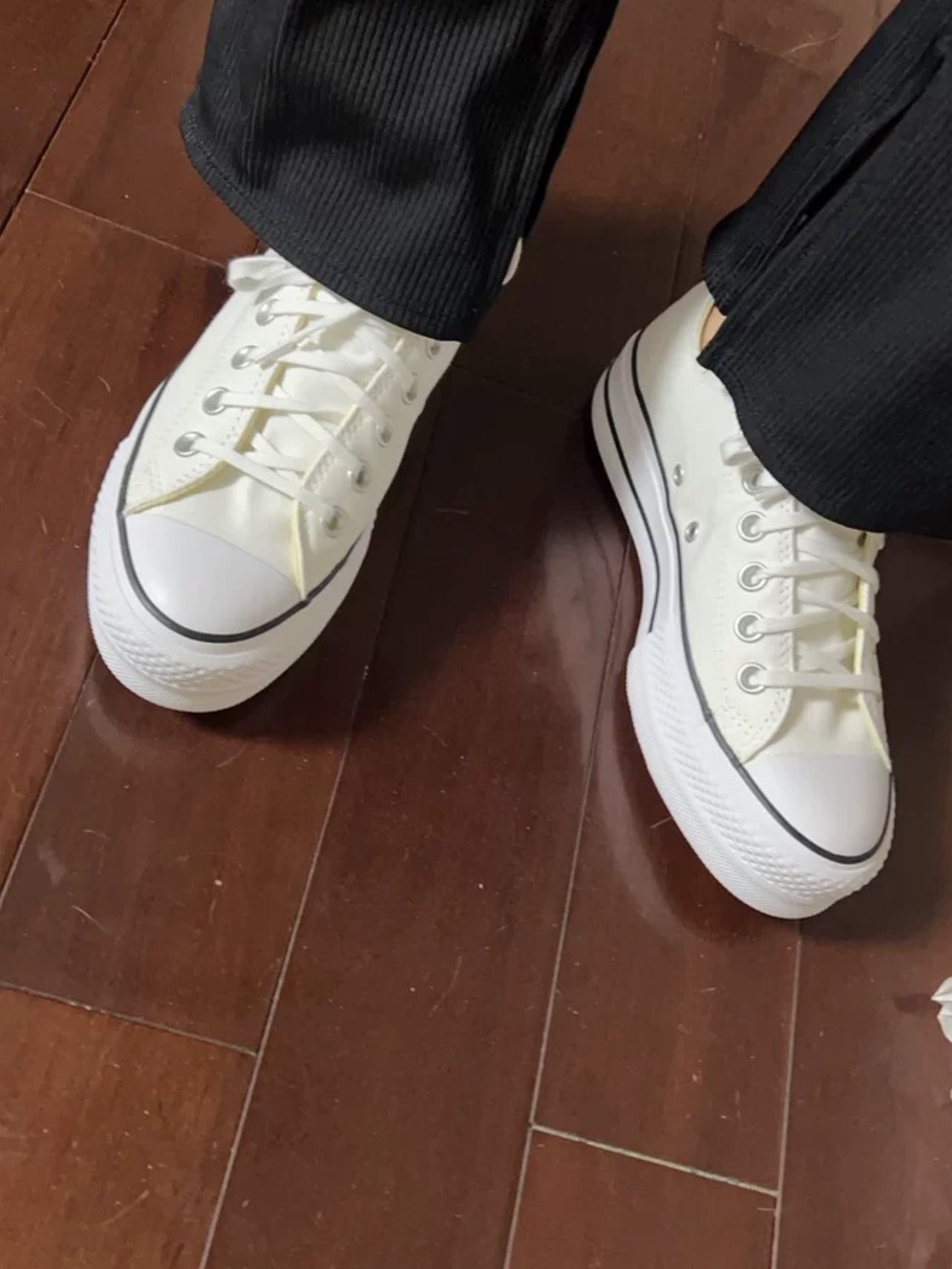 custom review-Converse Chuck Taylor All Star Platform Low Top Low Top Canvas Shoes Women's Pure White