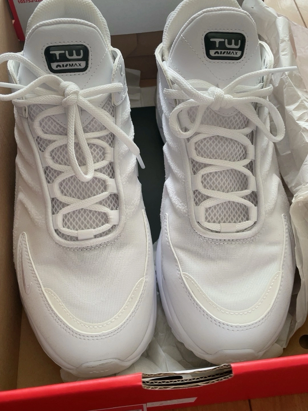 custom review-Nike Air Max TW 'Triple White' Низкий Топ Casual Мужской Белый