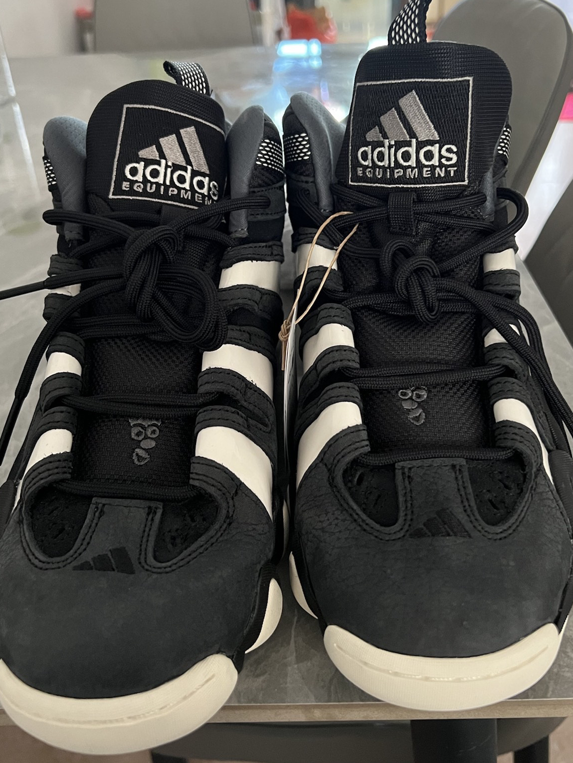 custom review-Adidas Crazy 8 Амортизация Износостойкий MID Топ Винтажные Баскетбольные Кроссовки Унисекс Черный Белый