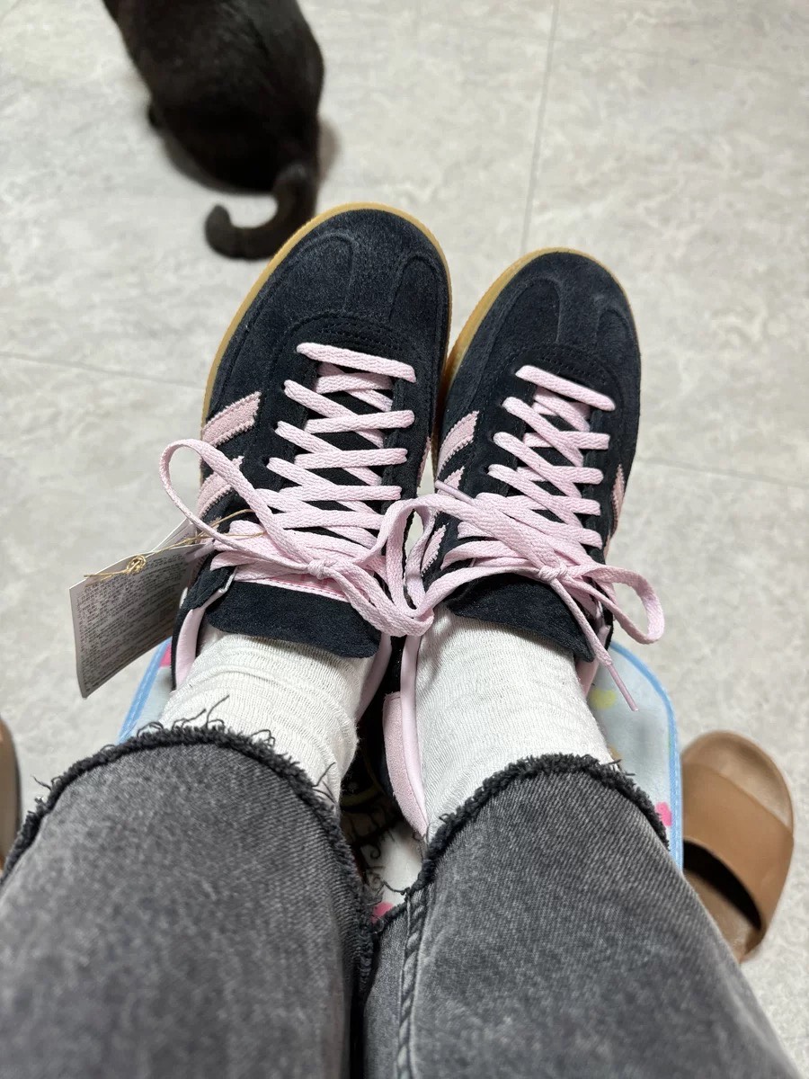 custom review-Adidas Originals HANDBALL SPEZIAL Устойчивые к истиранию низкие скейтборд-кроссовки Женские Розовый Черный