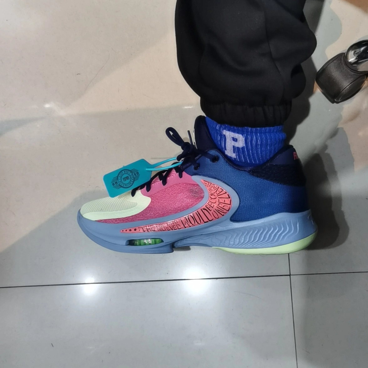 custom review-Nike Freak 4 Low Топ Баскетбольные кроссовки Мужской Красный синий