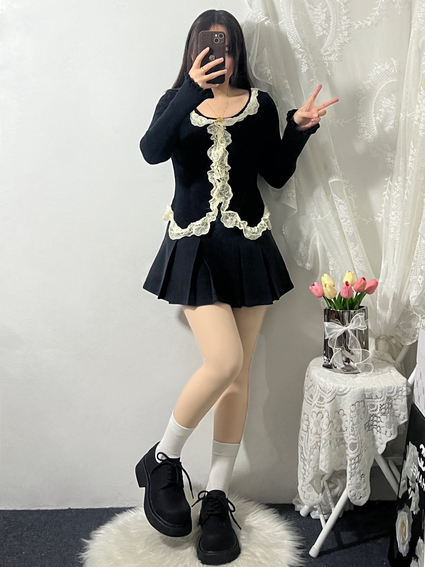 小个子女生都在穿的大头皮鞋