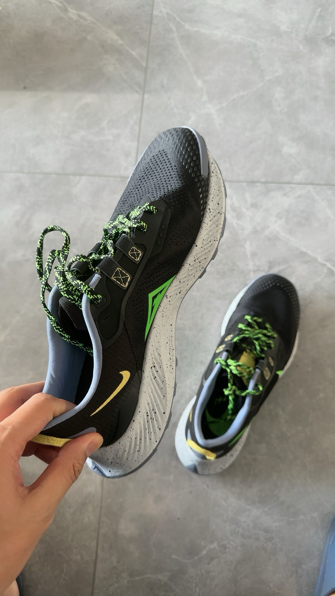 custom review-Nike Pegasus Trail 3 Low Top Trail Беговые кроссовки Мужские Черные Зеленые