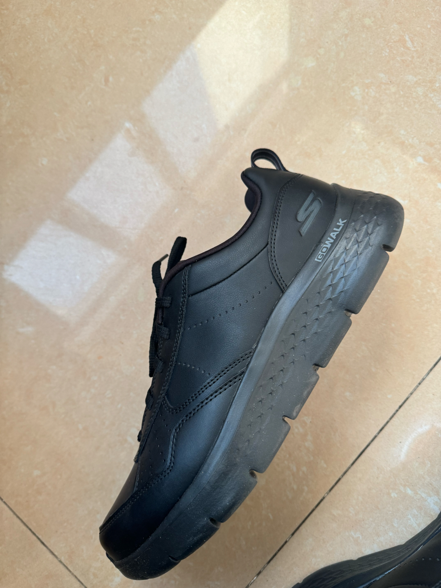 custom review-Skechers GO WALK Fle Low Топ Повседневный Мужской Черный