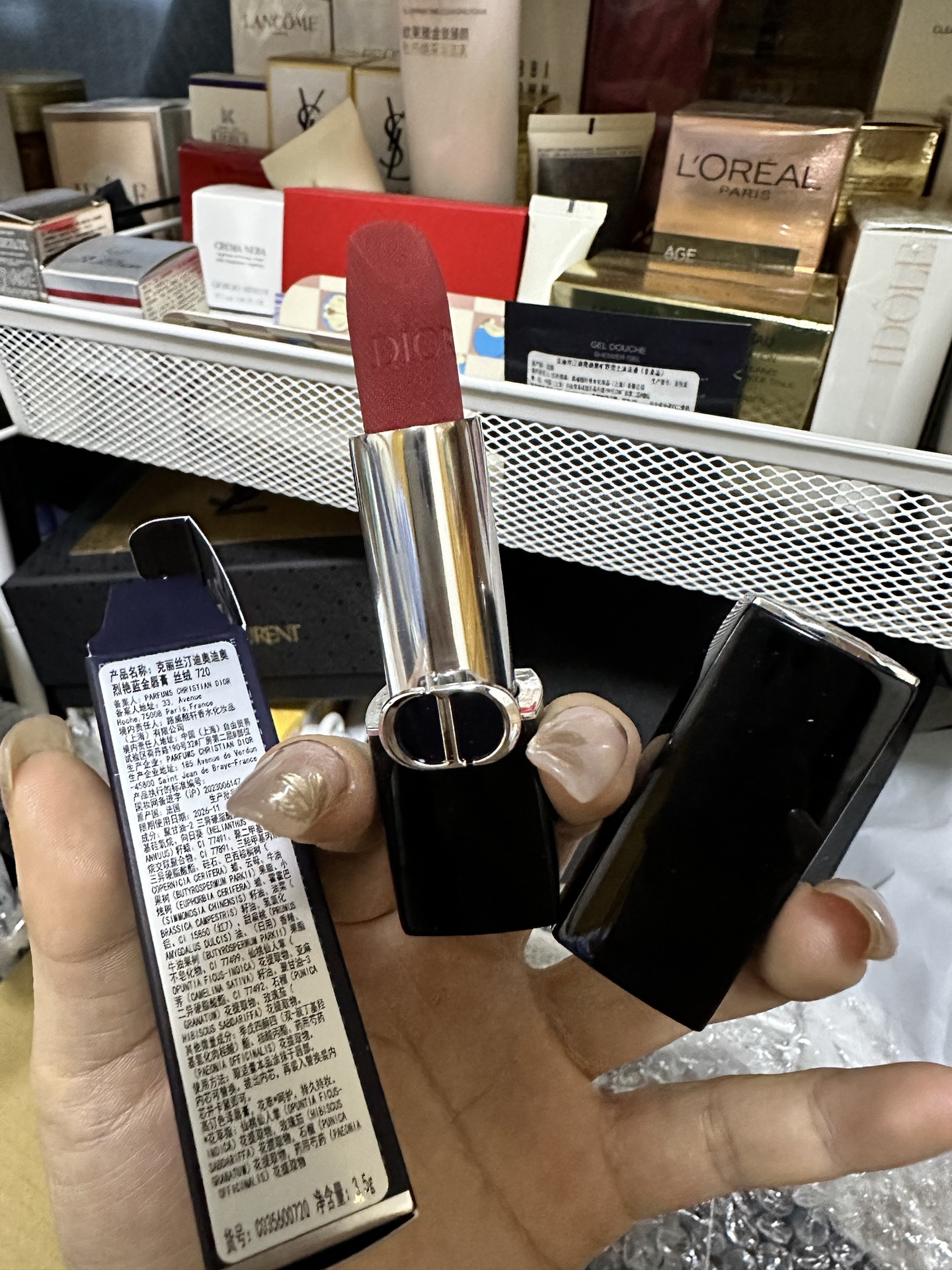 dior迪奥 新款烈焰蓝金丝绒唇膏 经典999/720色号