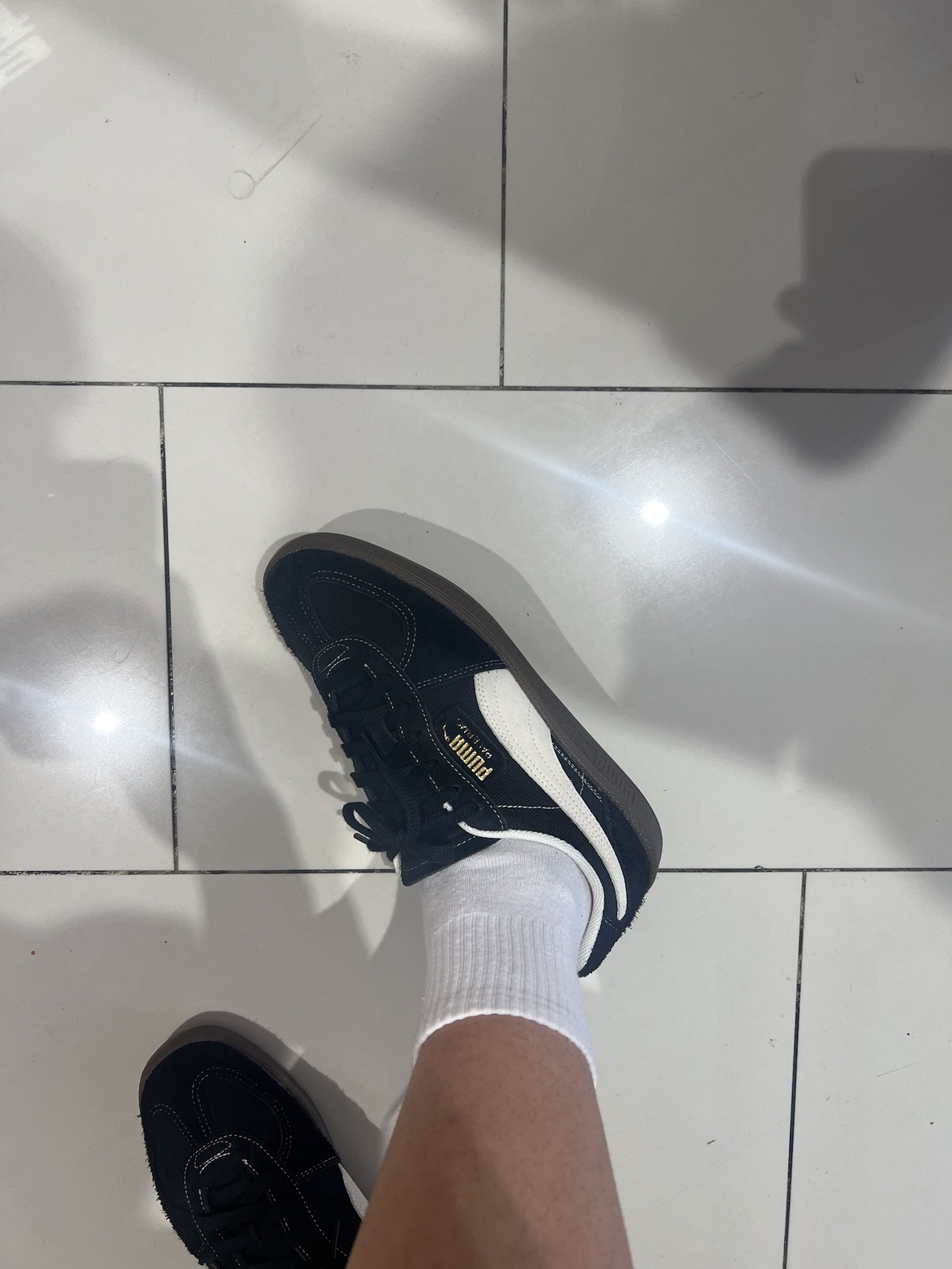 custom review-PUMA Palermo Vintage Low Топ Скейтборд Кроссовки Унисекс Черный Бежевый