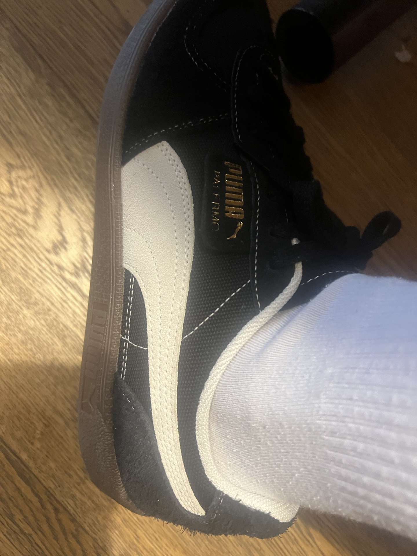 custom review-PUMA Palermo Vintage Low Топ Скейтборд Кроссовки Унисекс Черный Бежевый
