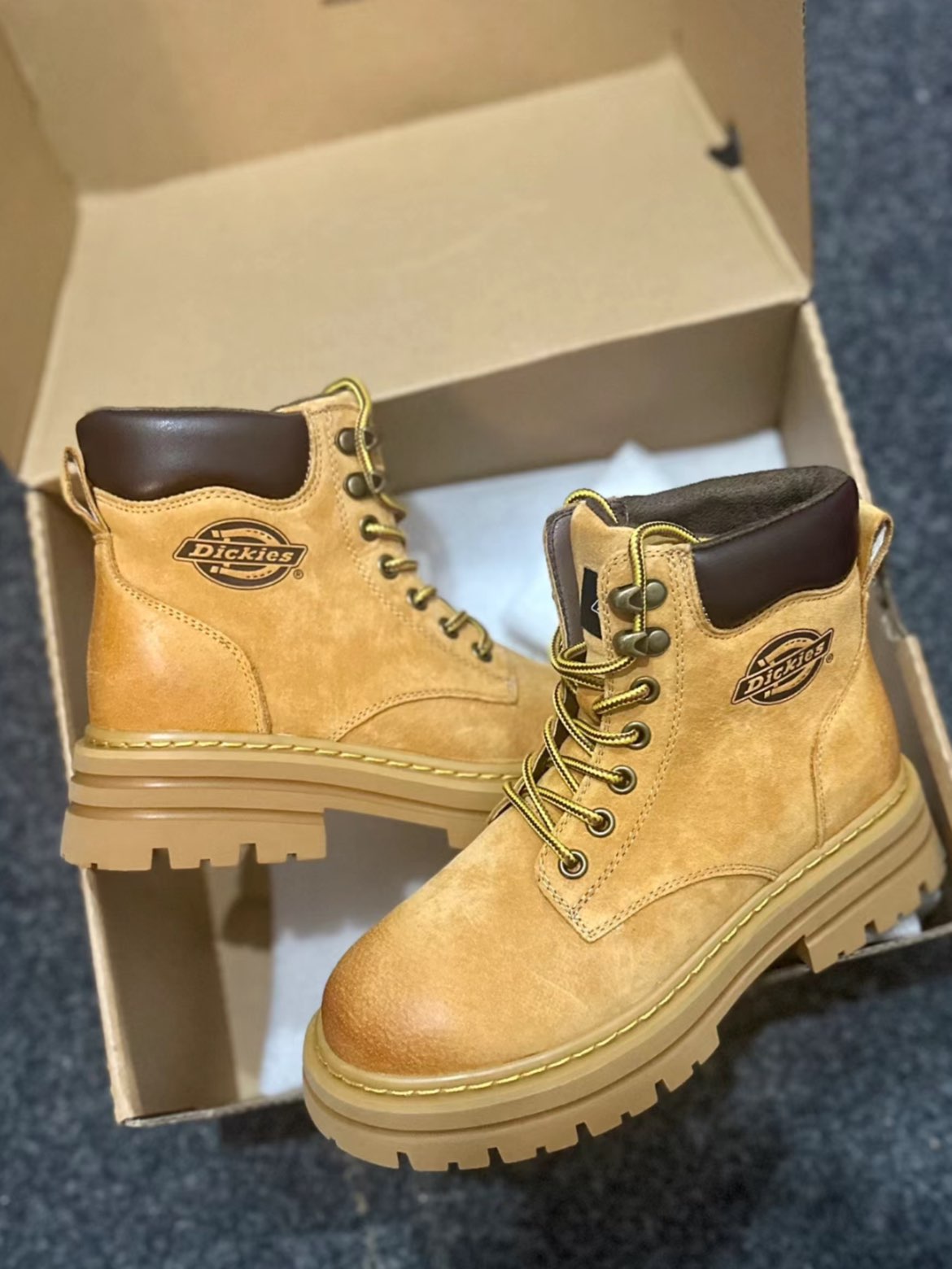 custom review-Dickies Водонепроницаемый и Износостойкий 12 см Аутдор Женские Земляной Желтый