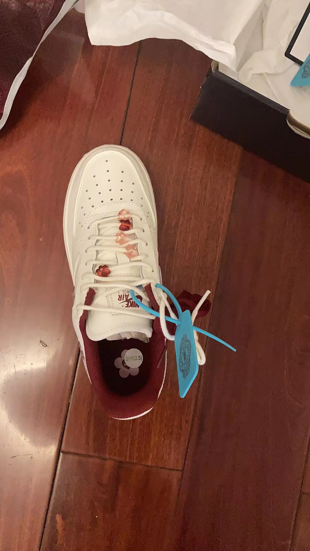 custom review-Nike Air FORCE 1 'VALENTINE Day' Низкие Скейтборд Кроссовки Женские Белый Красный Белый Розовый